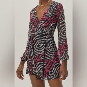 Nasty Gal sequined wrap dress